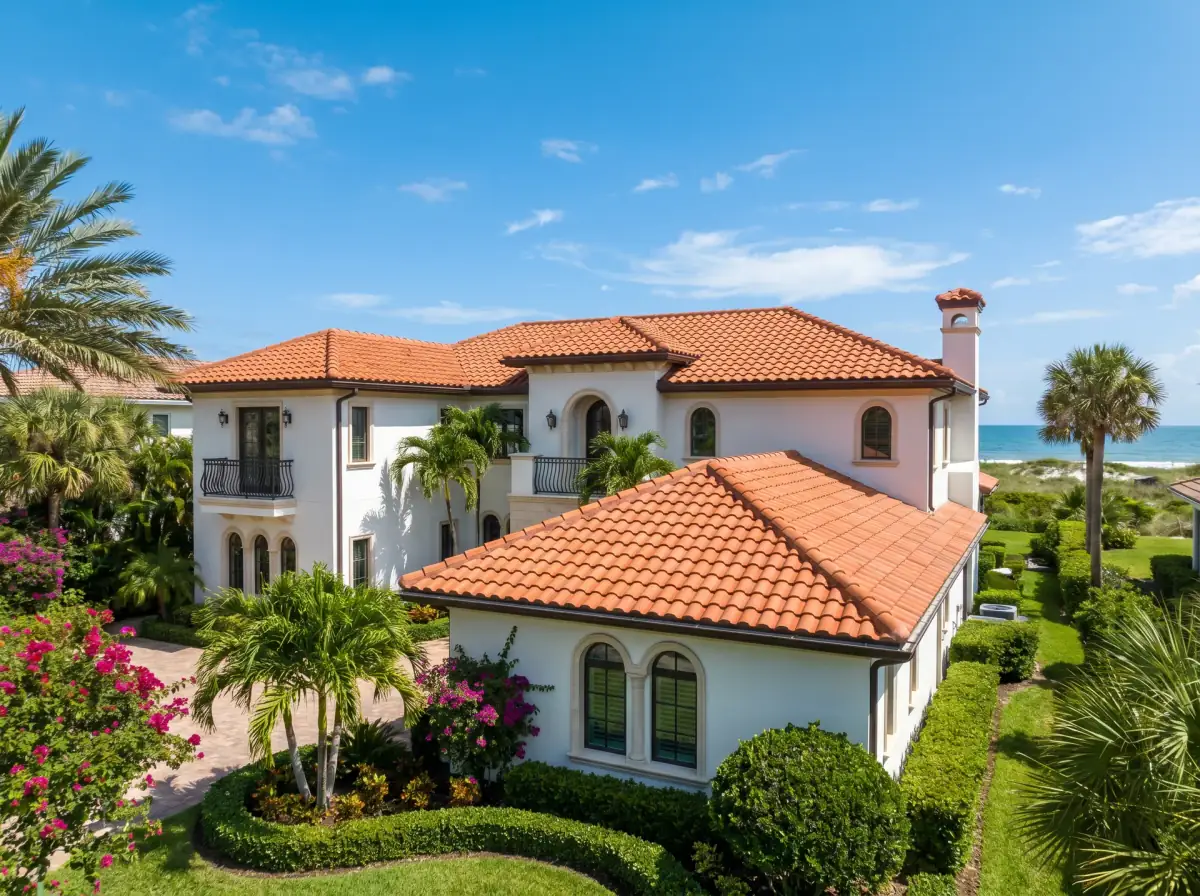 Clay tile roof — oceanfront home in Ponte Vedra Beach, FL